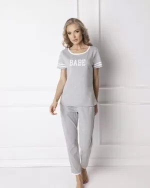 Piżama Babe Long Grey