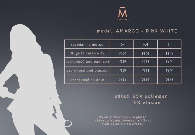 Bluzka Amargo Pink White 3