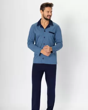 Piżama Norbert 670 Jeans-Granatowy