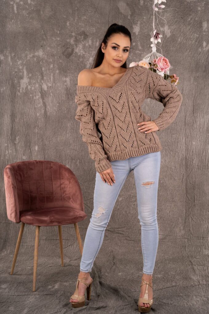 Sweter Manesa Mocca - obrazek 2