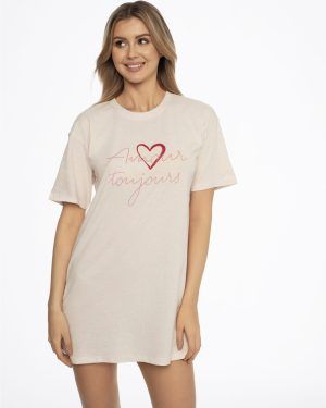 Koszulka Amour 41300-30X Różowy Melanż