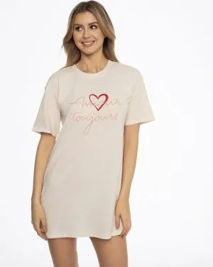 Koszulka Amour 41300-30X Różowy Melanż